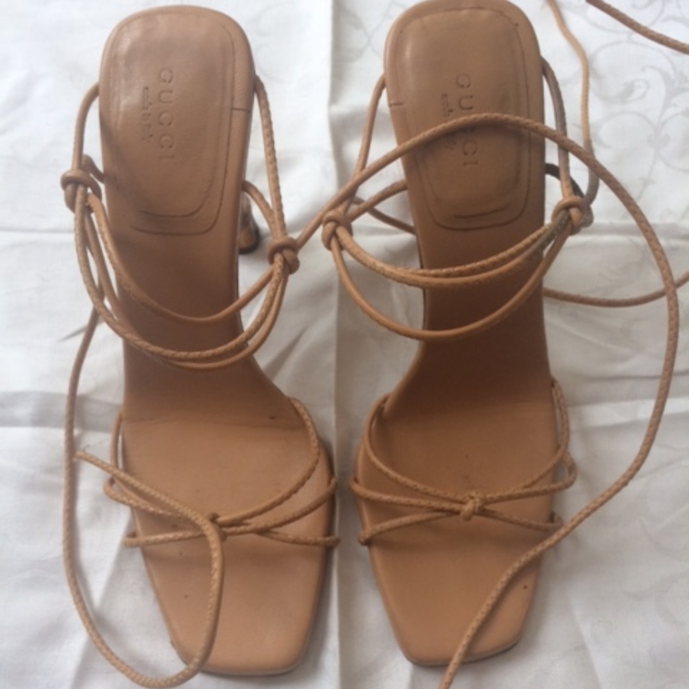 Gucci (Tom Ford) sandals with bamboo heels